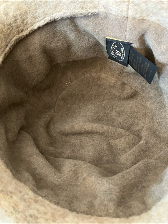 Bordoni Vintage  Beige & Black Women’s Wool Cloche Hat-Italy-Flower Accent main image 6